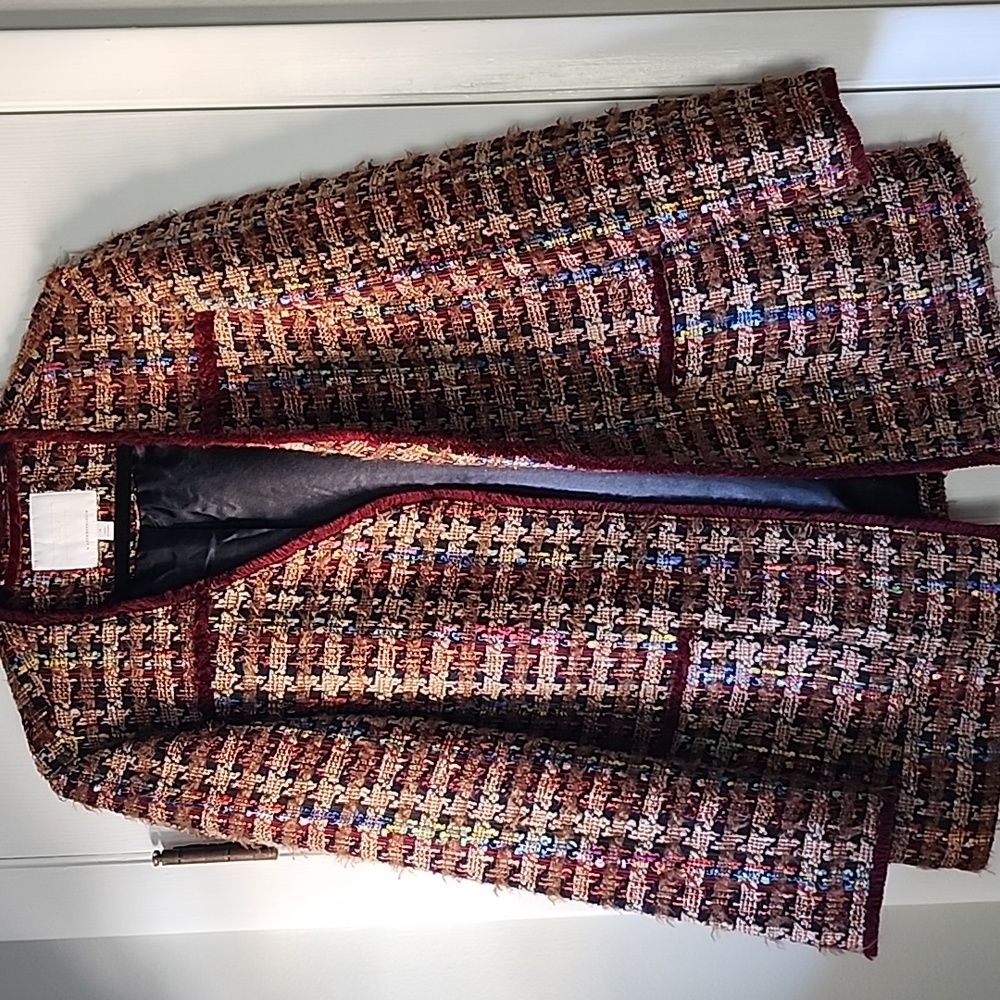 Ettitwa By Anthropologie Tweed Blazer SZ M